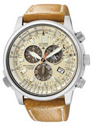 Crono Pilot Acero AS4020-44B Correa piel, esfera arena